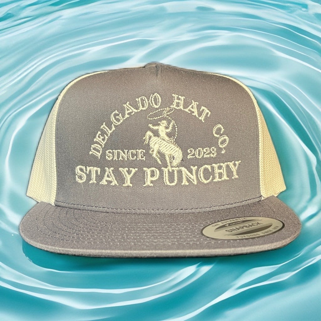 Gray/White Stay Punchy Delgado Hat Co