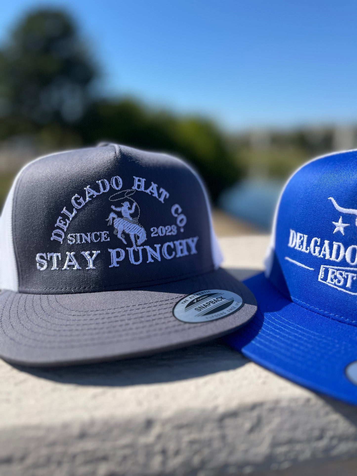 Royal Blue/White Stay Punchy Delgado Hat Co. Snapback